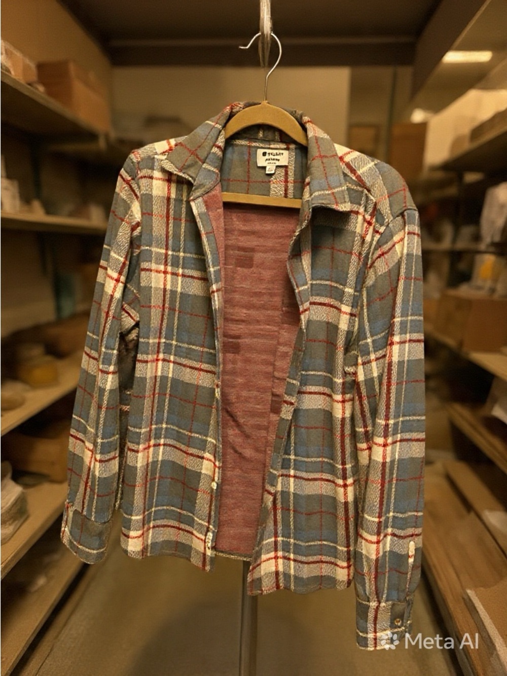 Sperry premium. Blue Plaid Button-Up Shirt flannel Jacket